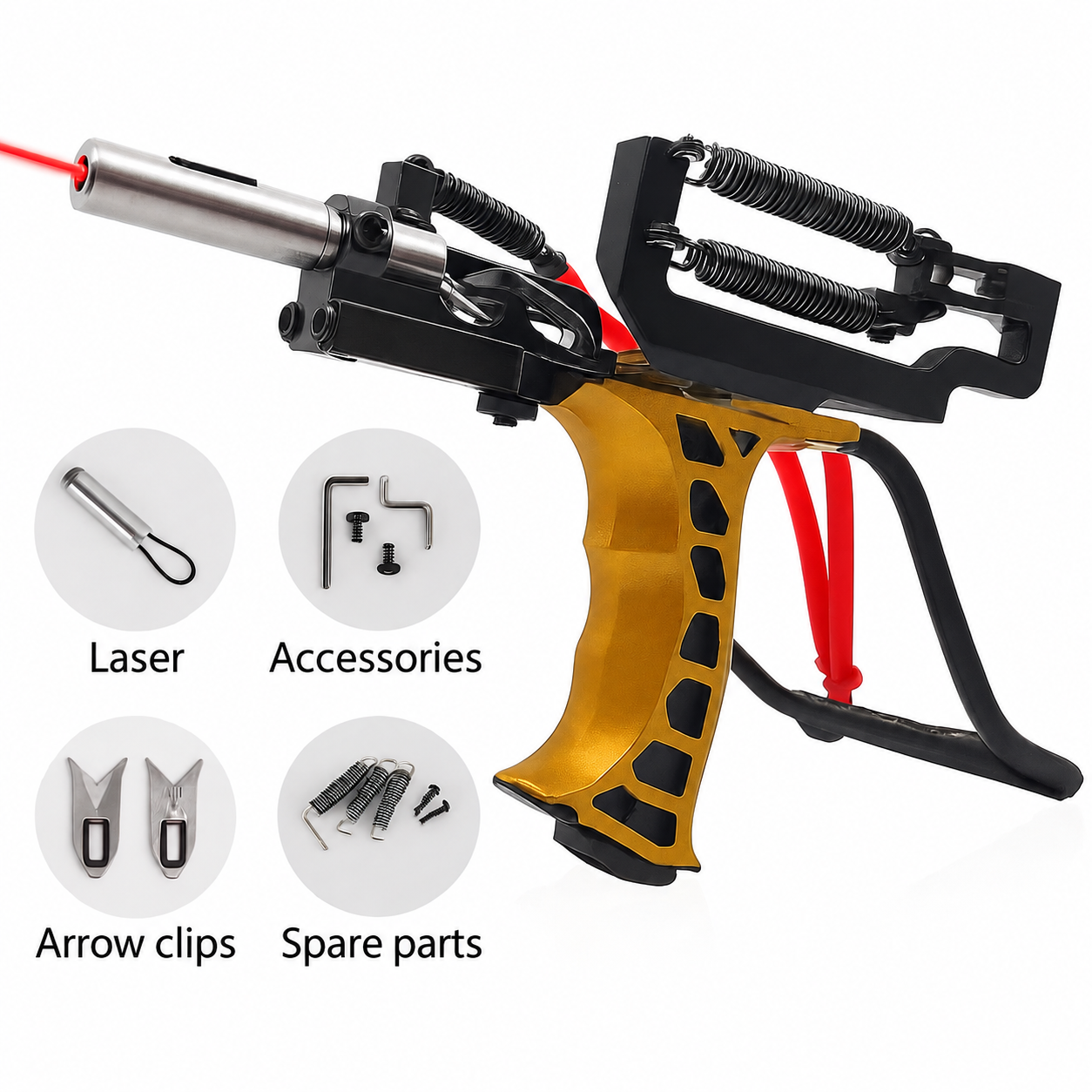 Large Metal Slingshot with Laser Sight thumbnail 2