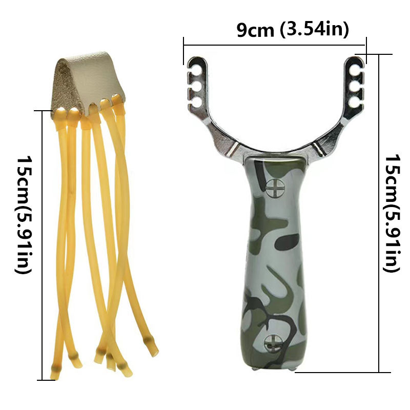 Aluminum Alloy Slingshot with Wood-Effect or Natural Finish thumbnail 3