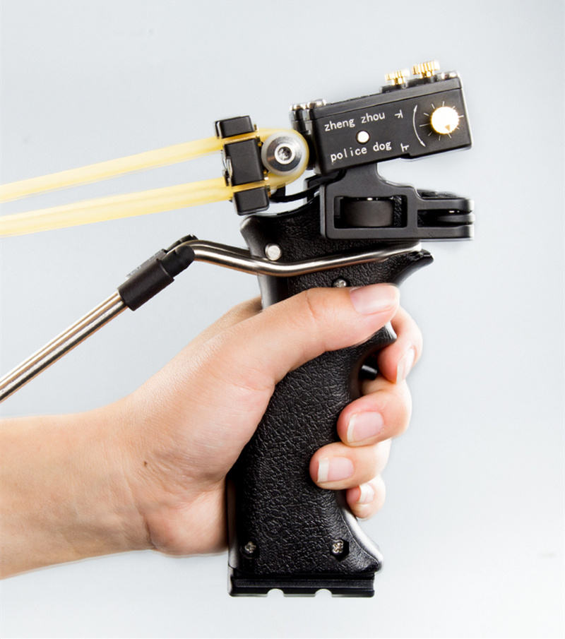 Folding Metal Slingshot with Green Laser Sight thumbnail 2