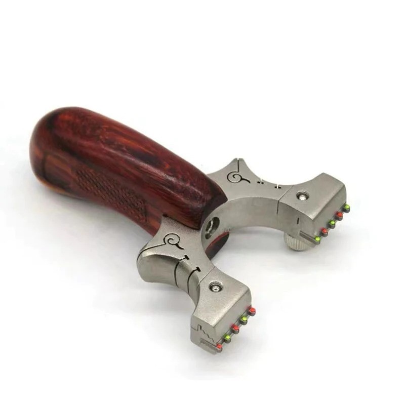 Avenger Wood-Handle Stainless Steel Slingshot thumbnail 3