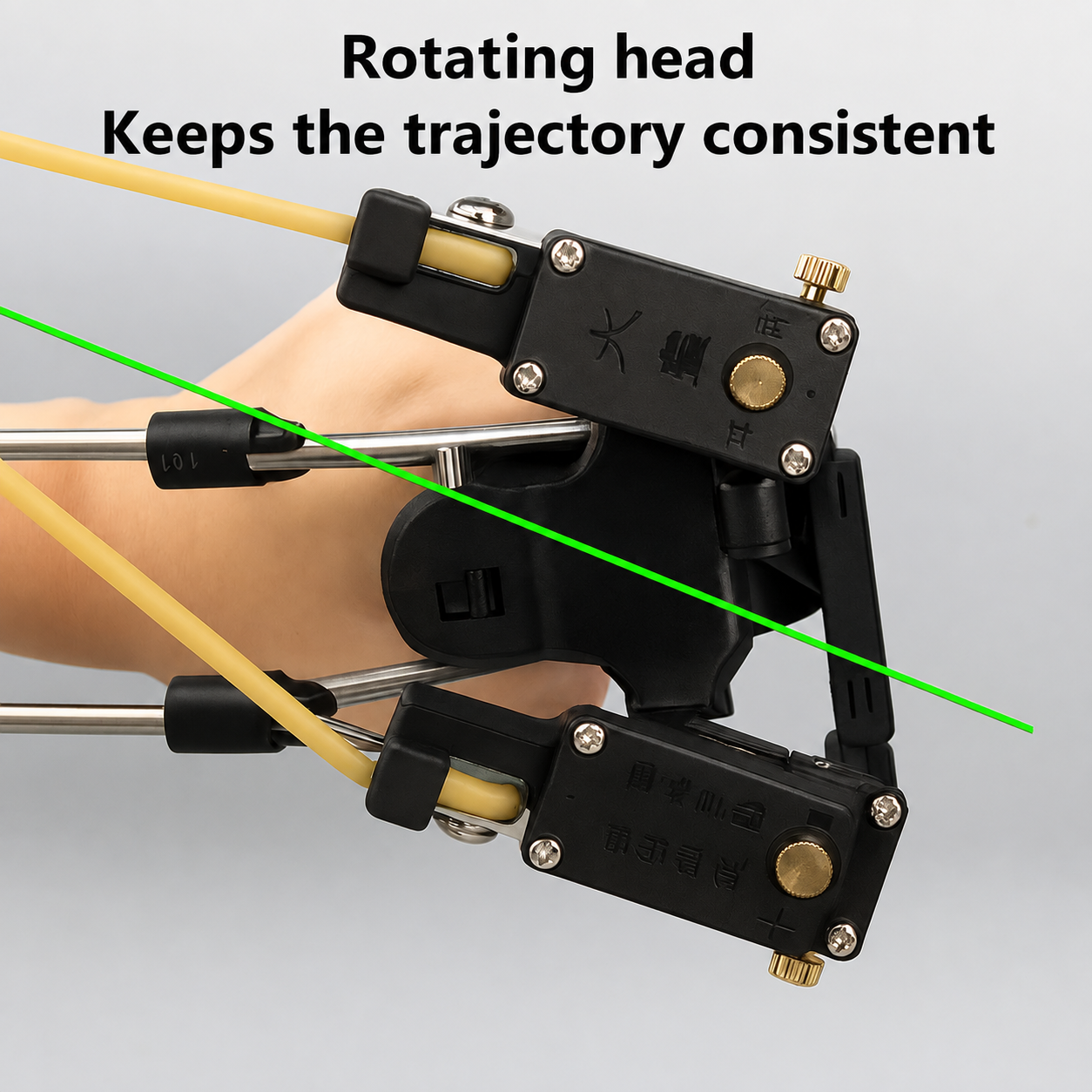 Folding Metal Slingshot with Green Laser Sight