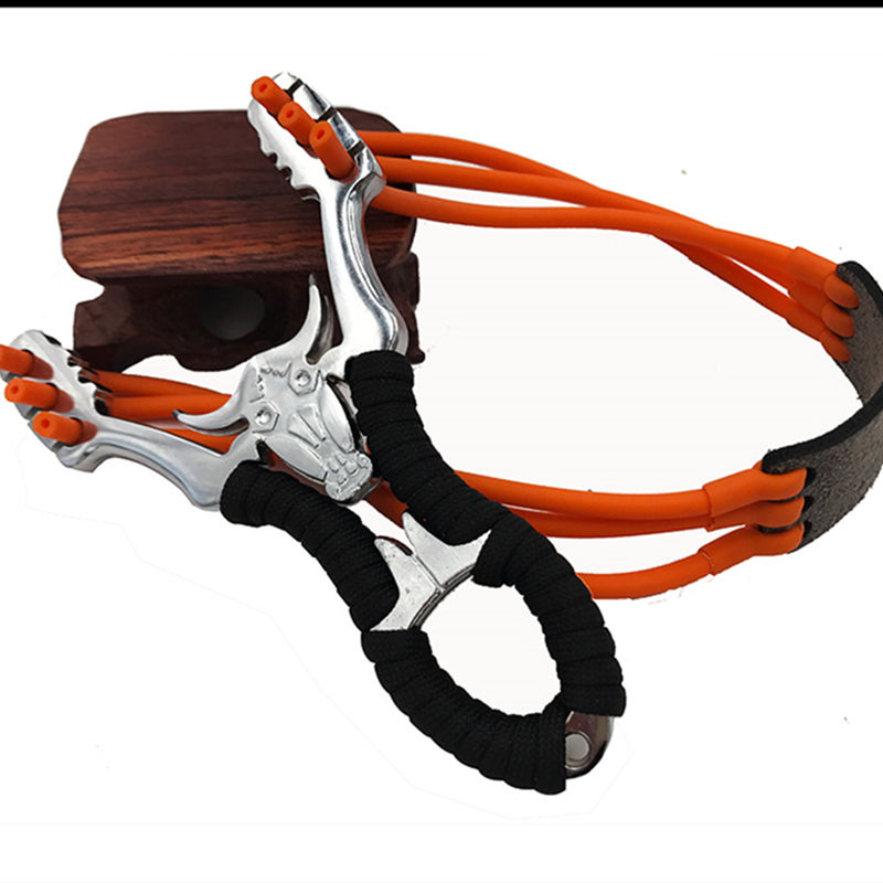Six-Strand Zinc Alloy Bull-Head Slingshot