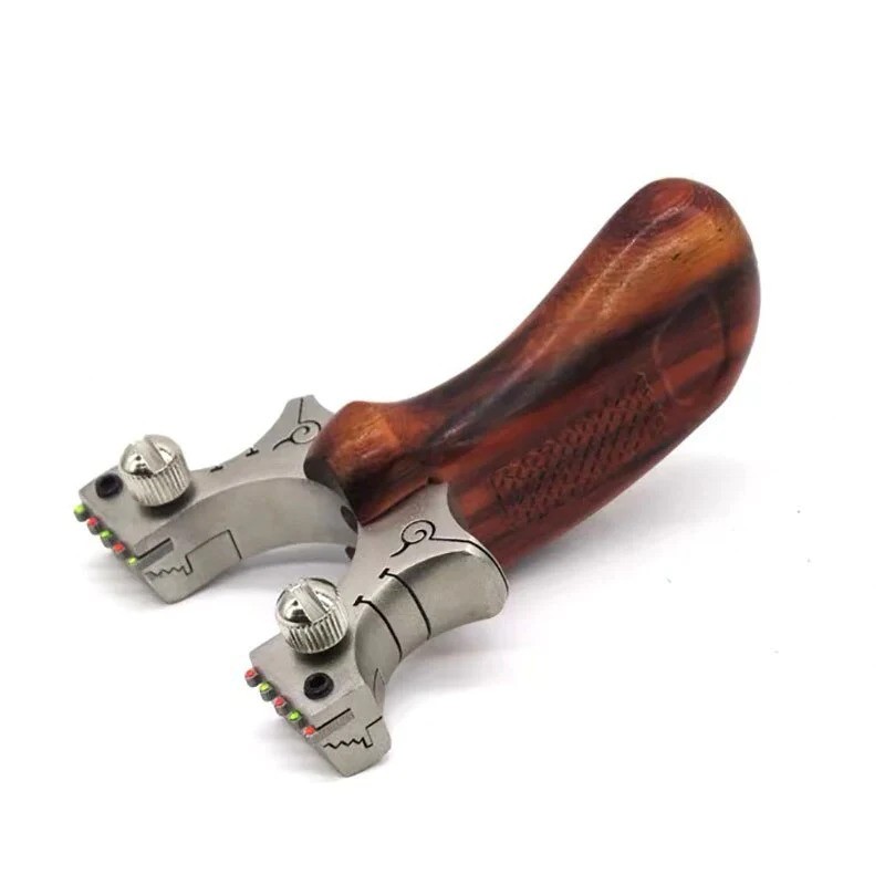 Avenger Wood-Handle Stainless Steel Slingshot thumbnail 6