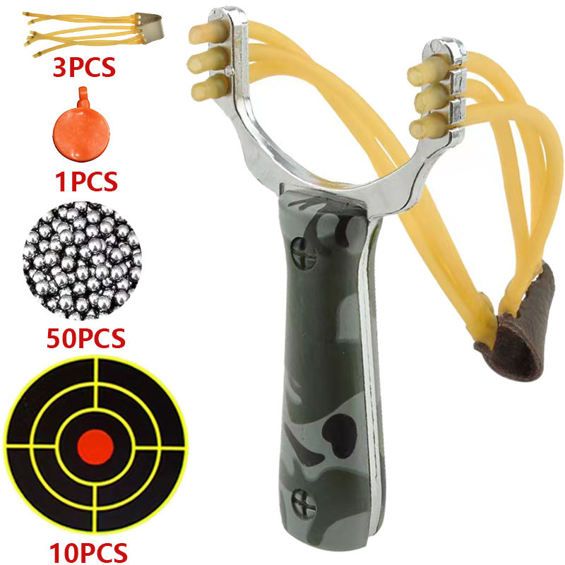 Aluminum Alloy Slingshot with Wood-Effect or Natural Finish thumbnail 2