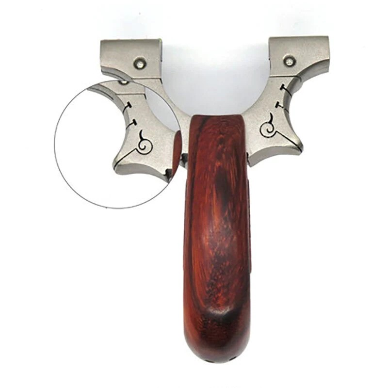 Avenger Wood-Handle Stainless Steel Slingshot thumbnail 5