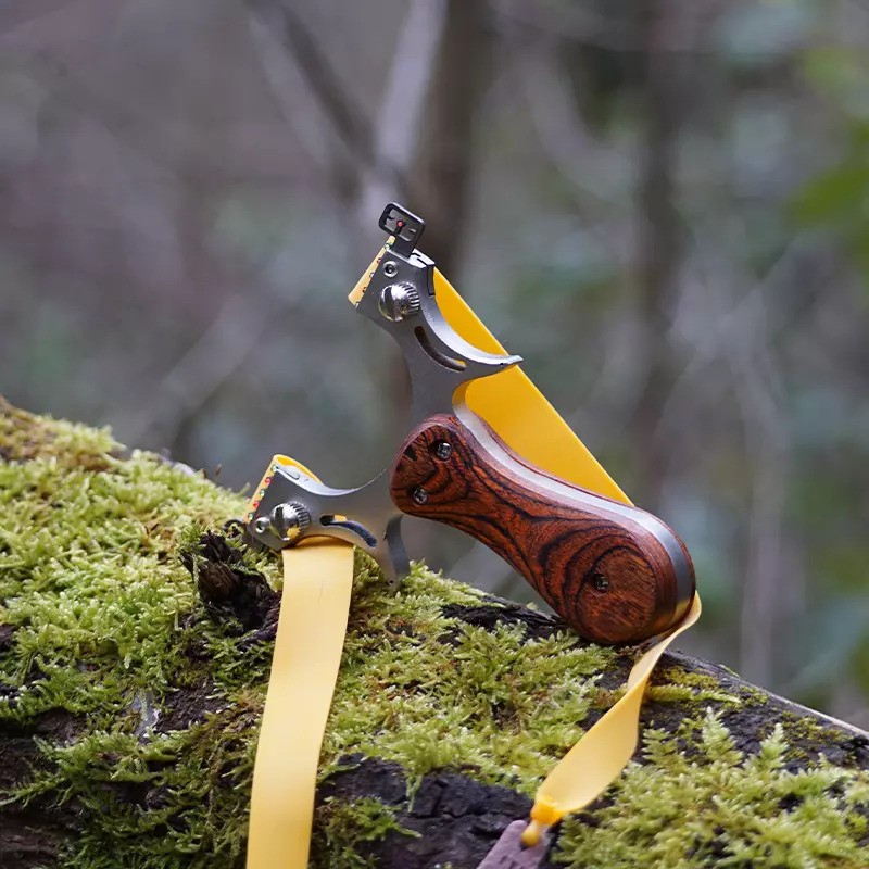 Pro 2025 Stainless Steel and Wood Slingshot thumbnail 2