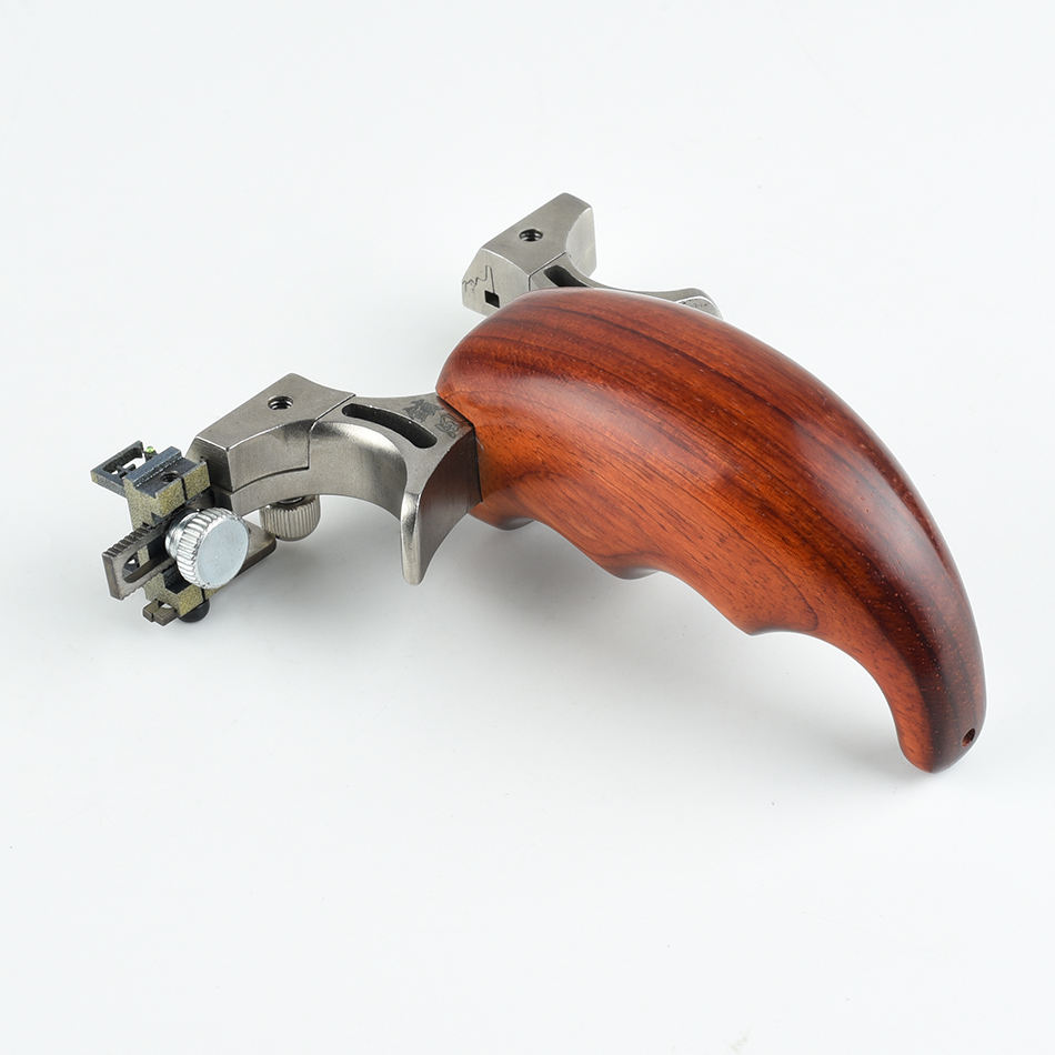 304 Stainless Steel Slingshot with Wooden Grip thumbnail 2