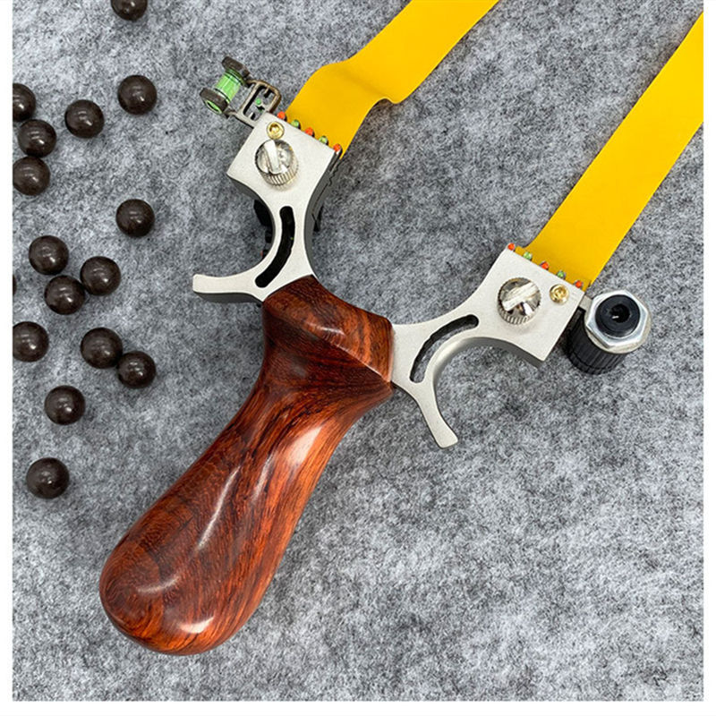 Stainless Steel Slingshot with Solid Wood Handle thumbnail 2